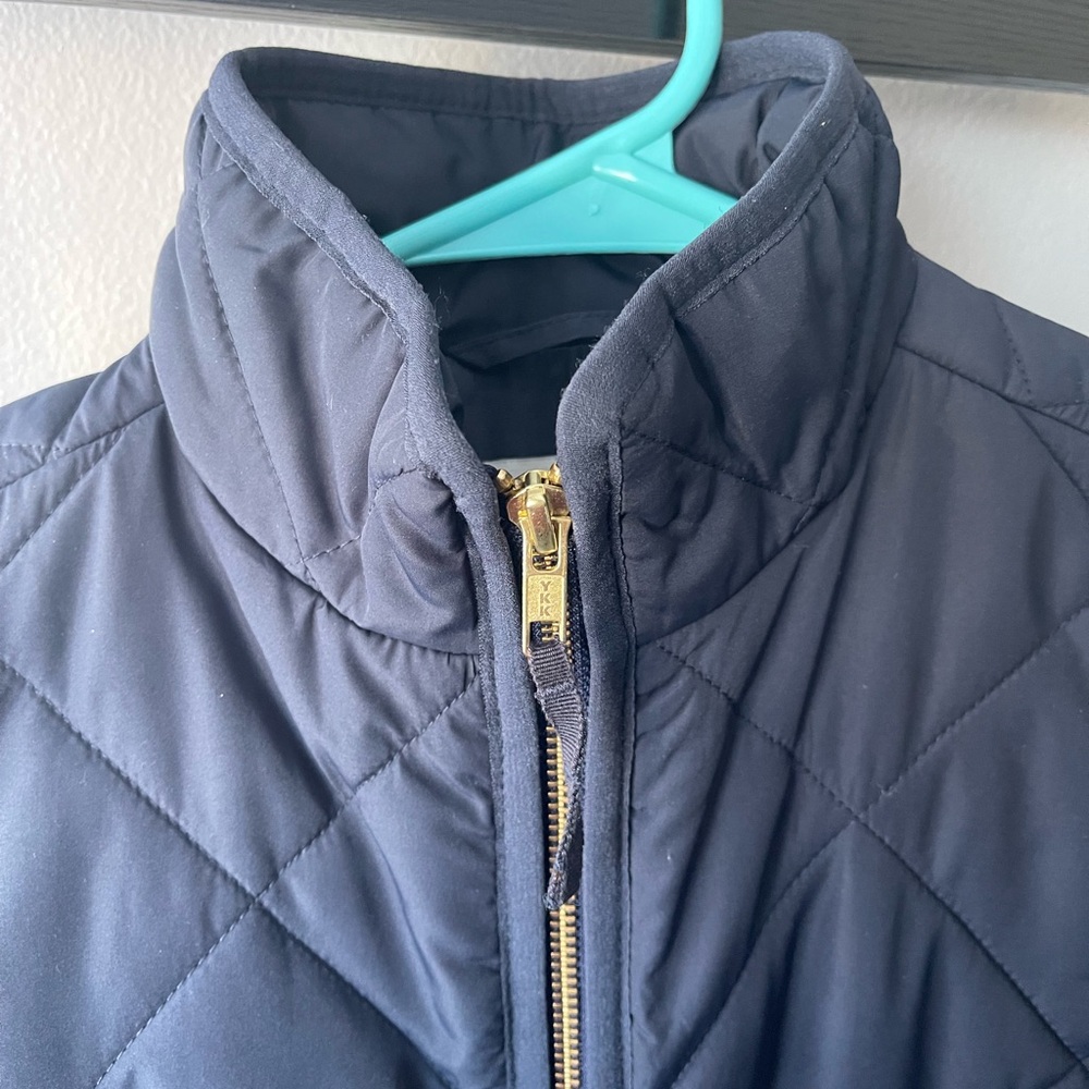 J. Crew Dark Blue Quilted Vest with Metallic Zipper
New without tags condition! - Picture 6 of 8